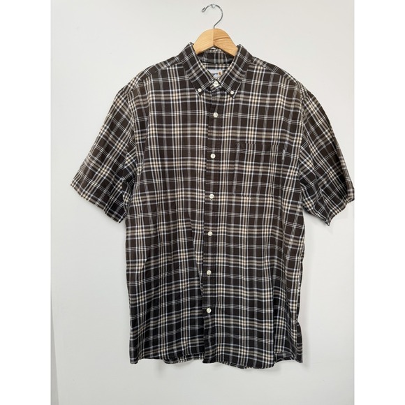 Carhartt Other - Carhartt Men's Large Plaid Short Sleeve Button Up Shirt Casual Workwear Outdoor